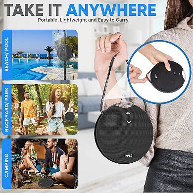 Pyle Portable Bluetooth Speaker with Loud Crystal