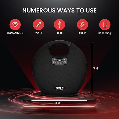 Pyle Wireless Portable Bluetooth Speaker, with