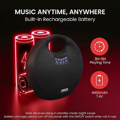 Pyle Wireless Portable Bluetooth Speaker, with