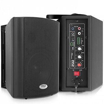 Pyle 5.25'' Bluetooth Wall Mount Speaker System (PDWR53BTBK) - Active + Passive Speakers