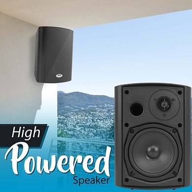 Pyle 5.25'' Bluetooth Wall Mount Speaker System (PDWR53BTBK) - Active + Passive Speakers
