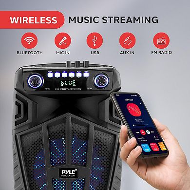 Pyle 680W Portable Bluetooth PA Speaker - 10"