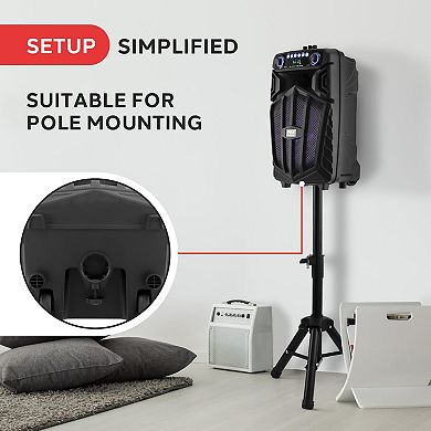 Pyle 680W Portable Bluetooth PA Speaker - 10"