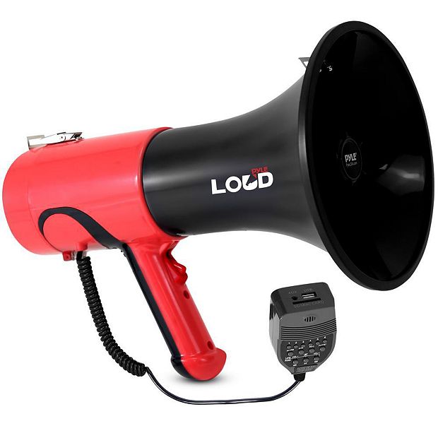 Pyle Portable Megaphone Speaker with Siren, Bluetooth, Voice