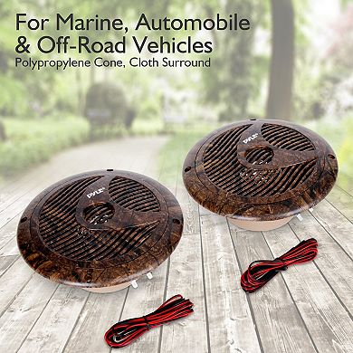 Pyle 6.5 Inch Marine Speakers - IP44 Waterproof