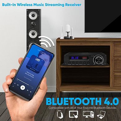 Pyle 5.1 Channel Bluetooth Amplifier with HDMI Output & FM Radio PFA560BT - Compact Design