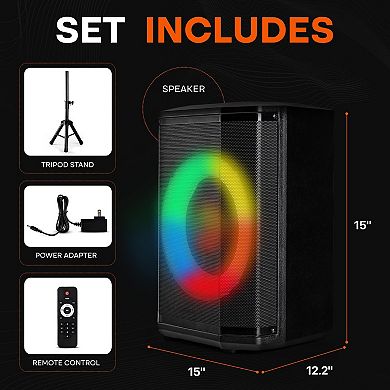 Pyle Portable Bluetooth Speaker with 8" Inch