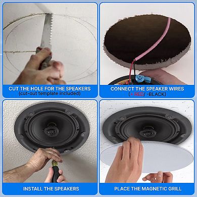 Pyle Ceiling and Wall Mount Speaker-8” 2-Way 70V