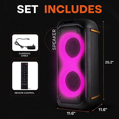 Pyle Compact Bluetooth PA Party Speaker System