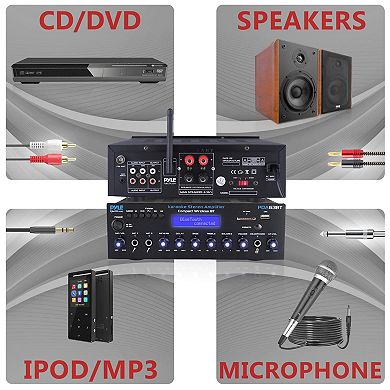 Pyle Wireless BT Stereo Amplifier - Multi