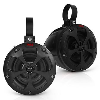 Pyle 4" Bluetooth Waterproof Off-Road Speakers, 800W, for ATV/UTV/Boat, Aux Input, Black