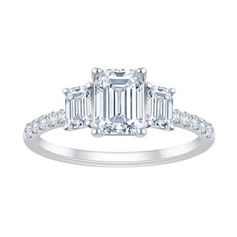 Brilliant Love 10k Gold 1 3/4 Carat T.W. Lab Grown Diamond Three Stone Ring