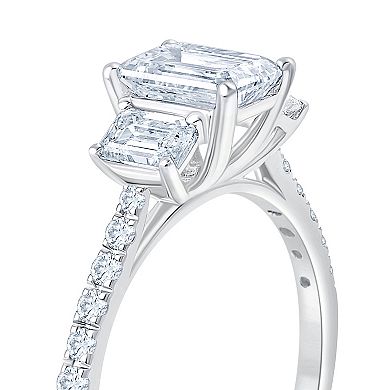 Brilliant Love 10k Gold 1 3/4 Carat T.W. Lab Grown Diamond Three Stone Ring