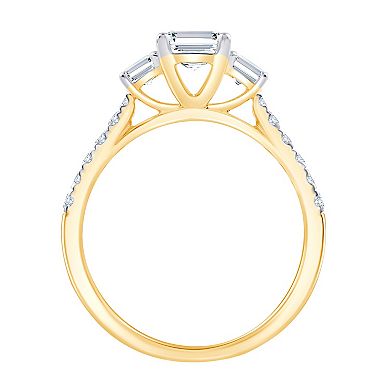 Brilliant Love 10k Gold 1 3/4 Carat T.W. Lab Grown Diamond Three Stone Ring