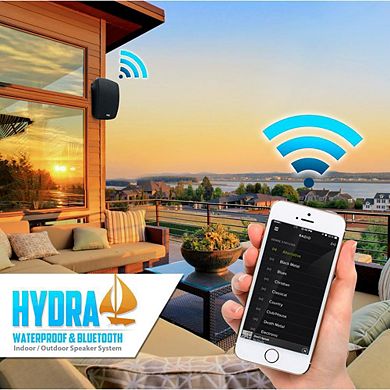 Pyle 5.25 Indoor/Outdoor Bluetooth Speaker System with Amplifier PDWR54BTB - Black