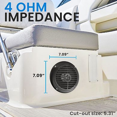 Pyle 6.5 Inch Dual Marine Speakers - 2 Way