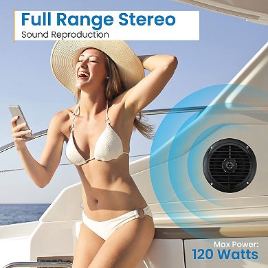 Pyle 6.5 Inch Dual Marine Speakers - 2 Way