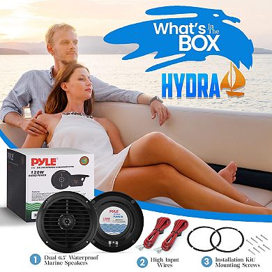 Pyle 6.5 Inch Dual Marine Speakers - 2 Way