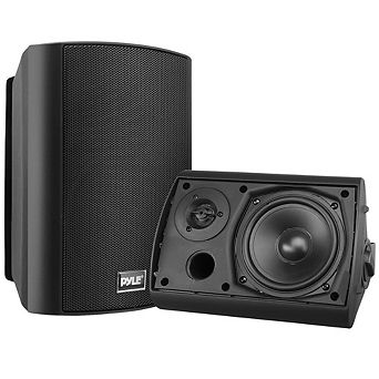Pyle 5.25 Indoor/Outdoor Wall Mount Speakers with Bluetooth PDWR52BTBK - Black