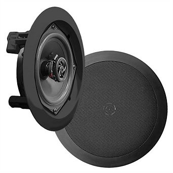 Pyle 5.25" 2-Way Ceiling/Wall Speakers Pair 150W Flush Mount (PDIC51RDBK)