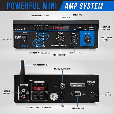 Pyle Home Audio Power Amplifier System 2X75W