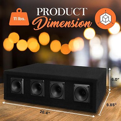Pyle 4-Way DJ Tweeter System with Four 3'' Horn Piezo Tweeters PAHT4 - 150 Watts RMS
