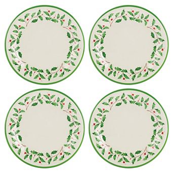 Lenox Holiday 4 pc Melamine Dinner Plate Set