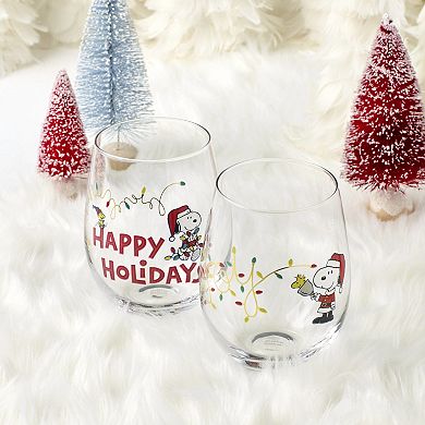 Lenox Peanuts Snoopy 4-pc. Christmas Glass Tumbler Set