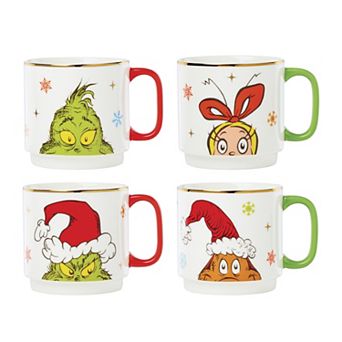 Lenox Merry Grinchmas 4 pc Stackable Mug Set