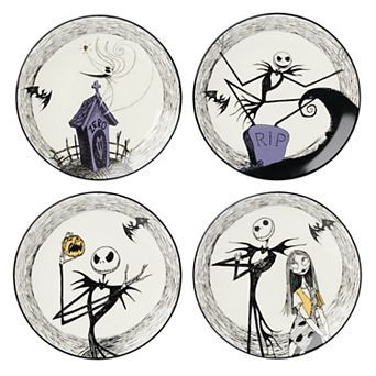 Lenox Disney's The Nightmare Before Christmas 4 pc Accent Plate Set