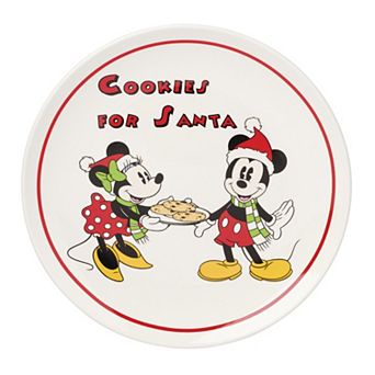 Lenox Disney's Mickey Mouse & Minnie Mouse Holiday Cookies for Santa Plate