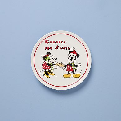 Lenox Disney's Mickey Mouse & Minnie Mouse Holiday Cookies for Santa Plate
