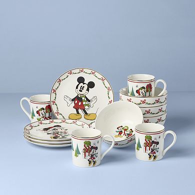 Lenox Disney's Mickey Mouse & Minnie Mouse 12-pc. Holiday Dessert Set