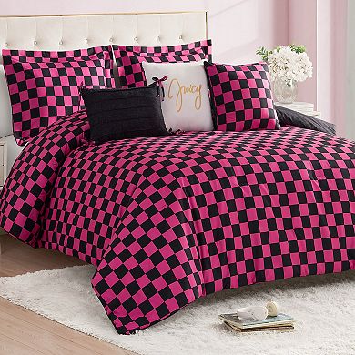 Juicy Couture Checkerboard Reversible Comforter Set