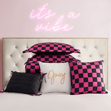 Juicy Couture Checkerboard Reversible Comforter Set