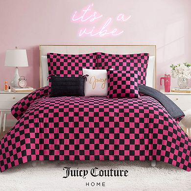 Juicy Couture Checkerboard Reversible Comforter Set