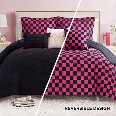 Juicy Couture Checkerboard Reversible Comforter Set