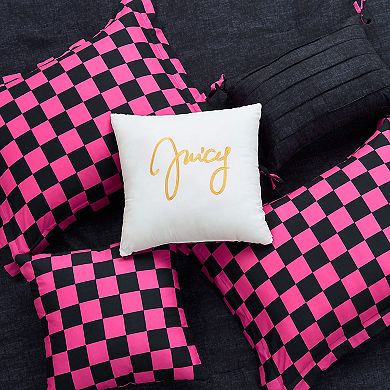Juicy Couture Checkerboard Reversible Comforter Set