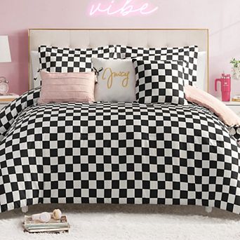 Juicy Couture Checkerboard Reversible Comforter Set