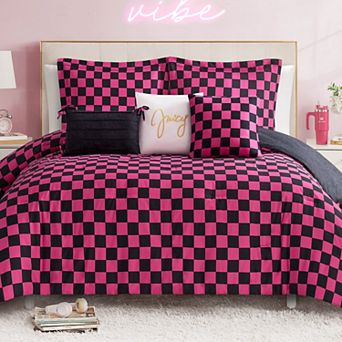 Juicy Couture Checkerboard Reversible Comforter Set