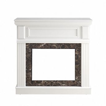 LOVMOR Only Mantel Not Included Fireplace White