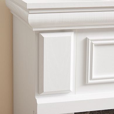 LOVMOR Only Mantel Not Included Fireplace White