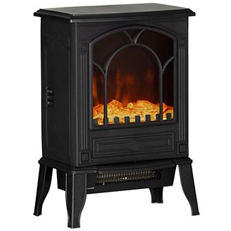 LOVMOR Free Standing Electric Fireplace Stove Fire Place Heater Realistic Flame Effect Overhea