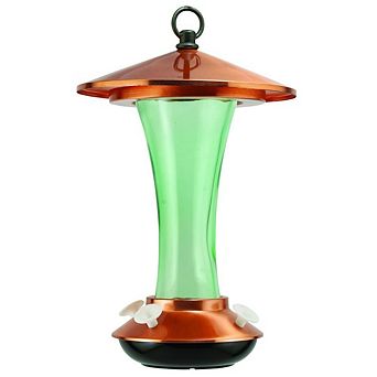 Woodlink Audubon Mid-Century Coppertop Hummingbird Feeder With Hidden Ant Moat