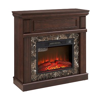 LOVMOR Only Mantel Not Included Fireplace Cherry