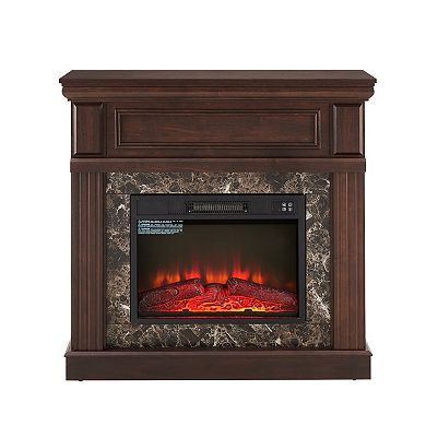 LOVMOR Only Mantel Not Included Fireplace Cherry