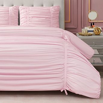 Juicy Couture Ribbon Ruched Comforter Set