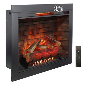 LOVMOR Infrared Electric Fireplace With Removable Trim Kit Insert Touch Panel