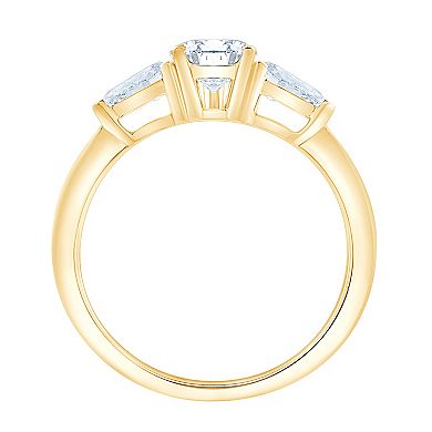 Brilliant Love 10k Gold 1 1/2 Carat T.W. Lab Grown Diamond Pear-Shaped Engagement Ring
