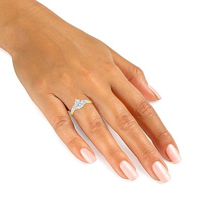 Brilliant Love 10k Gold 1 1/2 Carat T.W. Lab Grown Diamond Pear-Shaped Engagement Ring